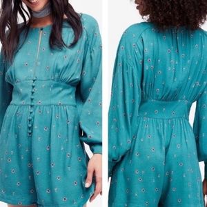 Free People Button Front Romper